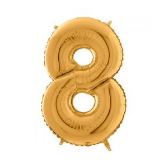 Balloon gold Number 8 Balloon gold Number 8
