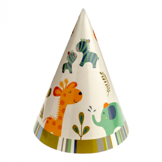 PARTY PAPER HAT  WILD ANIMALS PRODUCTS