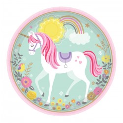ΧΑΡΤΙΝΑ ΠΙΑΤΑ 23 Εκ (8 Τεμ.) MAGICAL UNICORN ΧΑΡΤΙΝΑ ΠΙΑΤΑ 23 Εκ (8 Τεμ.) MAGICAL UNICORN