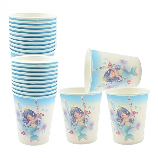 Princess Mermaid Party  7'' Paper  Cups  PRODUCTS