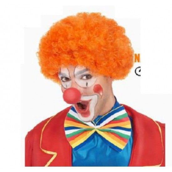 Clown wig orange 