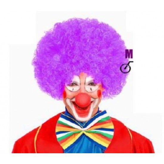 Clown wig purple 