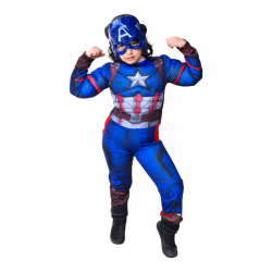 CARNIVAL CHILDREN'S COSTUME CAPTAIN AMERICA Large 130-1400 CM