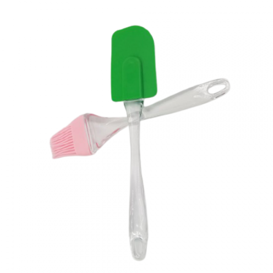 SILICONE PASTRY BRUSH AND SPATULA 