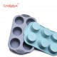 Silicone cake tin with 6 places