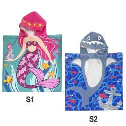 ΠΟΝΤΣΟ ΠΑΙΔΙΚΟ ΘΑΛΑΣΣΗΣ MICROFIBER 60x120cm