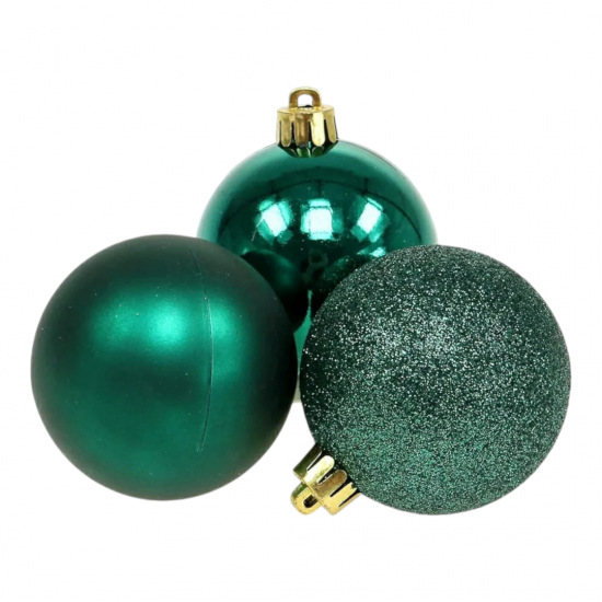 ΣΕΤ 6 ΧΡΙΣΤΟΥΓΕΝΝΙΑΤΙΚΕΣ ΜΠΑΛΕΣ,6 ΕΚ., ΓΥΑΛΙΣΤΕΡΑ,