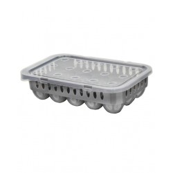 ΑΥΓΟΘΗΚΗ ΠΛΑΣΤΙΚΗ ΜΕ ΚΑΠΑΚΙ 15 ΘΕΣΕΩΝ ΓΚΡΙ