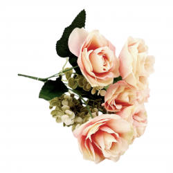 ΤΕΧΝΗΤΟ ΜΠΟΥΚΕΤΟ ΜΕ ΡΟΖ ΤΡΙΑΝΤΑΦΥΛΛΑ 35εκ.