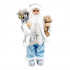 SANTA CLAUS CHRISTMAS FIGURINE BLUE WITH SILVER- 31cm