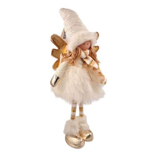 CHRISTMAS FAIRY ANGEL WITH GOLD WINGS - 60cm CHRISTMAS FAIRY ANGEL WITH GOLD WINGS - 60cm