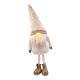 WHITE & GOLD CHRISTMAS GNOME WITH LED LIGHT - WHITE & GOLD CHRISTMAS GNOME WITH LED LIGHT -