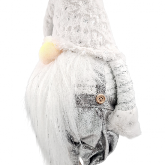 CHRISTMAS DECORATIVE GNOME WITH LIGHT -SILVER & CHRISTMAS DECORATIVE GNOME WITH LIGHT -SILVER &