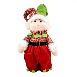 CHRISTMAS DECORATIVE ELF FIGURE WITH SWINGING LEGS - 66cm  CHRISTMAS DECORATIVE ELF FIGURE WITH SWINGING LEGS - 66cm