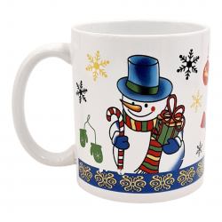 ΧΡΙΣΤΟΥΓΕΝΝΙΑΤΙΚΗ ΚΕΡΑΜΙΚΗ ΚΟΥΠΑ ΧΙΟΝΑΝΘΡΩΠΟΣ(10ΕΚ.) - 1 ΤΕΜ.