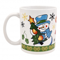 ΧΡΙΣΤΟΥΓΕΝΝΙΑΤΙΚΗ ΚΕΡΑΜΙΚΗ ΚΟΥΠΑ ΧΙΟΝΑΝΘΡΩΠΟΣ(10ΕΚ.) - 1 ΤΕΜ.