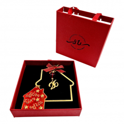 ΓΟΥΡΙ ΣΠΙΤΑΚΙ 2026 – ΧΡΥΣΟ ΜΕΤΑΛΛΙΚΟ ΜΕ ΚΟΚΚΙΝΟ ΣΜΑΛΤΟ ΚΑΙ ΚΟΡΔΕΛΑ