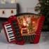 Light-Up Christmas Accordion Decoration with Santa and Snow Effect