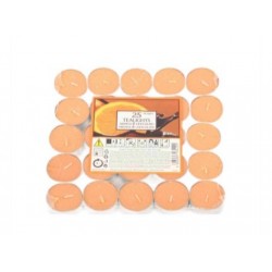 SCENTED CANDLES 25 PCS ORANGE-CHOCOLATE