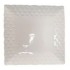 CERAMIC SQUARE PLATE WHITE EMBOSSED 20CM