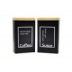 RECTANGULAR METAL COFFEE SUGAR JAR 9x6x16cm 