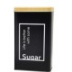 RECTANGULAR METAL COFFEE SUGAR JAR 9x6x16cm 