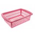 MULTI-PURPOSE PLASTIC BASKET PINK 35x24x10cm