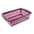 PLASTIC BASKET FOR VARIOUS USES BORDEAUX 35x24x10cm