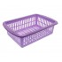 PLASTIC BASKET FOR VARIOUS USES PURPLE 35x24x10cm