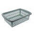 MULTI-PURPOSE PLASTIC BASKET GREY 35x24x10cm
