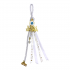 2026 GOOD LUCK CHARM WITH EVIL EYE &" HAPPY NEW YEAR " - GOLD & WHITE 
