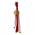 LUCKY CHARM 2026 WITH A GOLDEN METAL ROSETTE AND RED CORD  