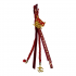 CHARM 2026 METAL HOUSE RED - GOLD WITH RIBBONS