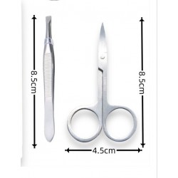 SET OF EYEBROW SCISSORS AND TWEEZERS SET OF EYEBROW SCISSORS AND TWEEZERS
