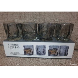 WHISKEY GLASSES 4 PCS IN GREY COLOR 280 ML WHISKEY GLASSES 4 PCS IN GREY COLOR 280 ML