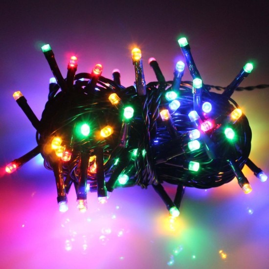 100 LED ΧΡΙΣΤΟΥΓΕΝΝΙΑΤΙΚΑ ΛΑΜΠΑΚΙΑ ΠΟΛΥΧΡΩΜΟ ΜΕ ΠΡ