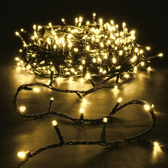 100 LED ΧΡΙΣΤΟΥΓΕΝΝΙΑΤΙΚΑ ΛΑΜΠΑΚΙΑ ΘΕΡΜΟ ΦΩΣ, ΠΡΑΣ