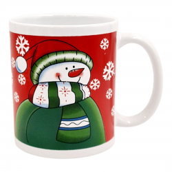 ΧΡΙΣΤΟΥΓΕΝΝΙΑΤΙΚΗ ΚΕΡΑΜΙΚΗ ΚΟΥΠΑ ΧΙΟΝΑΝΘΡΩΠΟΣ(10ΕΚ.) - 1 ΤΕΜ.