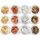SET OF GOLD LEAFS FOR NAIL DECORATION, 6 PCS NAIL 