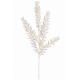 WHITE SNOW-FLOCKED CHRISTMAS SPRAY WITH IRIDESCENT WHITE SNOW-FLOCKED CHRISTMAS SPRAY WITH IRIDESCENT