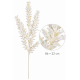 WHITE SNOW-FLOCKED CHRISTMAS SPRAY WITH IRIDESCENT WHITE SNOW-FLOCKED CHRISTMAS SPRAY WITH IRIDESCENT