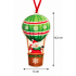 CHRISTMAS HANGING HOT AIR BALLOON ORNAMENT WITH SNOWMAN 6X10.3 CM