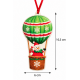 CHRISTMAS HANGING HOT AIR BALLOON ORNAMENT WITH SN