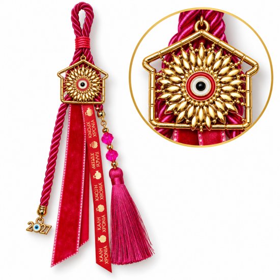 2027 HOUSE LUCKY CHARM WITH EVIL EYE & FUCHSIA