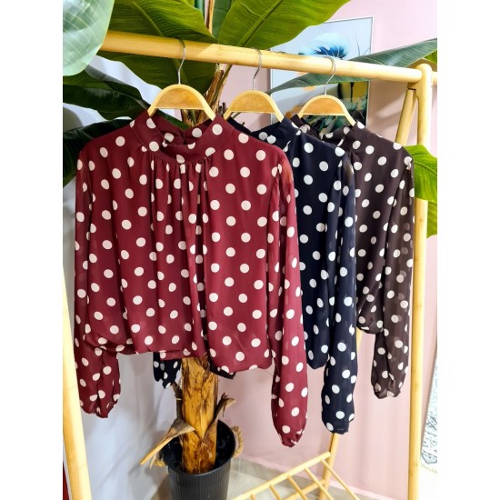 Μπλούζα μουσελίνα πουα , one size LARY LIFESTYLE C Μπλούζα μουσελίνα πουα , one size LARY LIFESTYLE C