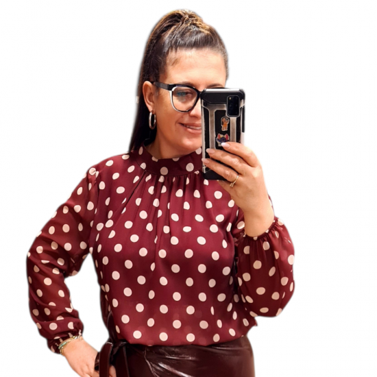 Μπλούζα μουσελίνα πουα , one size LARY LIFESTYLE C Μπλούζα μουσελίνα πουα , one size LARY LIFESTYLE C