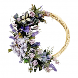 ΧΕΙΡΟΠΟΙΗΤΟ ΣΤΕΦΑΝΙ 35 ΕΚΑΤΟΣΤΑ ΜΕ ΥΦΑΣΜΑΤΙΝΑ ΛΟΥΛΟΥΔΙΑ ΚΑΙ ΠΡΑΣΙΝΑΔΑ