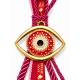 LUCKY CHARM 2027 - FUCHSIA EVIL EYE WITH GOLD DET LUCKY CHARM 2027 - FUCHSIA EVIL EYE WITH GOLD DET