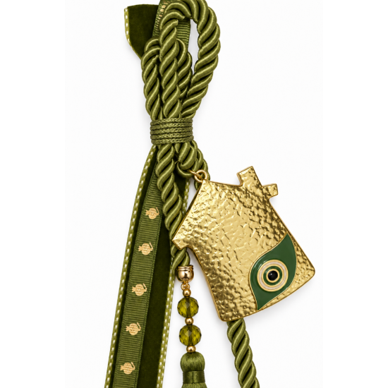 GOOD LUCK 2027 GREEN WITH GOLDEN HOUSE & EYE -