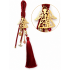 2027 LUCKY CHARM WITH GOLD-TONE ANGEL AND RED TASSEL